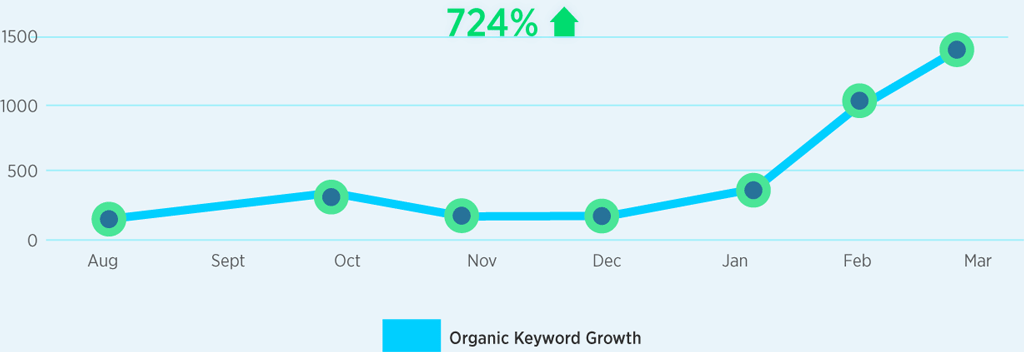 Organic Keyword Growth Graph